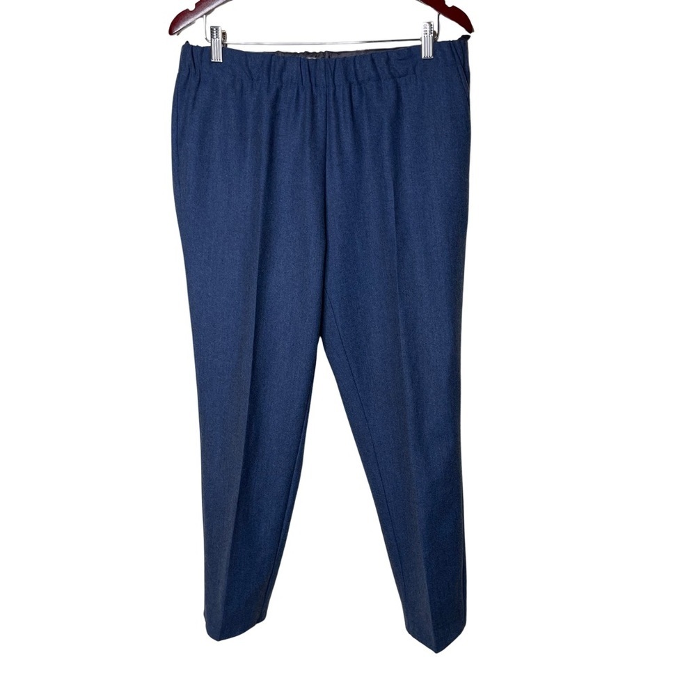 Kiltie George Flannel Elastiic Waist Wool Pull On Trousers Sz 12